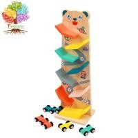 ราคา Treeyear Toddler Toys Race TrackWooden Ramp Car Ramp R Colorful Wood Race Track Ramp With 4 Mini Cars (19911318038)