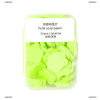 ราคา xiamei 100ชิ้น กล่อง disposable CUTE MINI Flower Shape กระดาษสบู่ชิ้นพร้อมกล่อง HAND washing SOAP Paper Flakes สบู่แบบพกพา handwashing SOAP (20266302485)