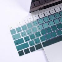 ราคา ตัวอักษรไทยซิลิโคนแป้นพิมพ์ปกคลุมผิวสำหรับ 2021 2023 MacBook air 15 A2941 Pro 14 16 13 นิ้ว A2681 M1 Air 13 2020 A2337 A2338 ล้างทำความสะอาดได้ป้องกันฝุ่นแป้นพิมพ์ฟิลr (19061465685)