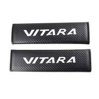ราคา Car Safety Belt Protector For Suzuki Vitara Auto SeatBelt Shoulder Pad Carbon Fiber Seat Belt Cover Car Accessories Interior (11800404827)