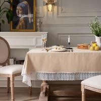 ราคา ผ้าปูโต๊ะลูกไม้หรูหราเหมาะสำหรับโต๊ะทานอาหารและโต๊ะกาแฟผ้าฝ้ายสี่เหลี่ยมสีอ่อนผ้าปูโต๊ะผ้าฝ้ายผ้าปูโต๊ะ6ที่นั่ง (19198069075)