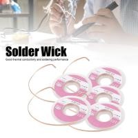ราคา 5Pcs Solder Wick Remover Desoldering Sucker Cable Copper Soldering Accessory 1 5 meter (7796765171)