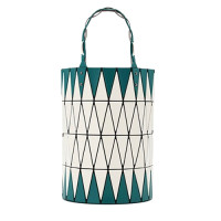 ราคา 100 ต้นฉบับ Bao Issey Miyake กระเป๋าถือกระเป๋าถือกระเป๋าโท้ทผู้หญิง Bao Bao Bao ของแท้หูจับกระเป๋ารวมของสลับชิ้นส่วนทอเข้าด้วยกันลักษณะเป็นวงกลมด้านล่าง (19728662103)