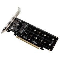 ราคา PCIE 4 0 Dual Disk PCIeX16 to M 2 M Key NVME SSD Expansion CardSupports 4 NVMe M 2 M Key 2280 SSD (16456833575)