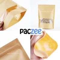 ราคา ถุงซิปล็อค ถุงกระดาษคราฟท์ กระดาษคราฟท์หน้าต่างใส มีก้นตั้งได้ 50ใบ Paczee (7516707014)