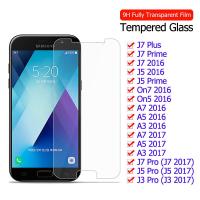 ราคา 9H ป้องกันกระจกนิรภัยสำหรับ Samsung Galaxy J7 Plus A3 A5 A7 2017 On5 On7 2016 J3 J5 Pro J7 Prime กระจกนิรภัยหน้าจอ Protector Glass ฟิล์มด้านหน้า (10424567783)