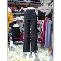 ราคา กางเกงผ้าฮานาโกะ รุ่นตะขอหน้า ทรงขากระบอก กางเกงใส่ทำงานผู้หญิง (19353846485)