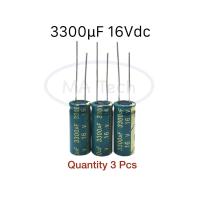 ราคา 3300uf 16V Capacitor 3300uF16V คาปาซิเตอร์ 16v3300uf ระยะขาห่าง 5 0มม ขนาด 10 0x24 0mm 1 ชุดมีจำนวน 3 ชิ้น (20073326634)