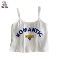 ราคา เสื้อสายเดี่ยว แฟชั่นพิมพ์ลายเท่ห์ๆ ผ้าร่อง ฟองน้ำในตัว ราคาถูก A127 (19284793808)