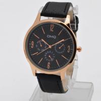 ราคา OMQ Leather PU Watch นาฬิกาข้อมือหน้าปัดกลม ขอบสีพิงโกล์ด สายหนัง (540380048)