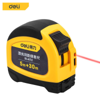 ราคา deli ตลับเมตรเลเซอร์ 2 IN 1 ตลับเมตรเลเซอร์ดิจิตอล ตลับเมตรเลเซอร์ดิจิตอล ตลับเมตร 5 เมตร เลเซอร์ แสงสีแดง จอแสดงผลดิจิตอล LCD USB Charger aliz selection (12862313768)