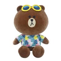 ราคา ชุดตุ๊กตาฮาวาย Line Friends ของแท้หมีสีน้ำตาลของขวัญแซลลี่หมอนอิงตกแต่งกระต่ายน่ารักฤดูร้อน (19609623329)