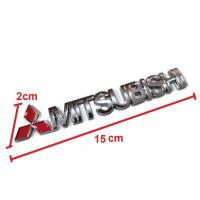 ราคา แผ่นป้ายโลโก้ติดรถยนต์ ป้ายโลโก้ MITSUBISHI ขนาด 15 X 2 0 cm พลาสติกสีโครเมี่ยม โลโก้สีแดง ติดท้าย Lancer มาร้านนี่จบในที่เดียว (6686524777)