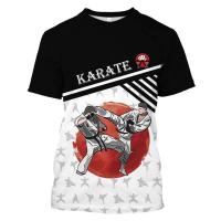ราคา printed tee 2023 European and American large size martial arts training combat uniform 3D printed t shirt casual mens Sanda Muay Thai sportswear (20493821732)