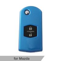 ราคา 2ปุ่มสีสัน ABS รถพลิกเคสกุญแจพับเคสป้องกันสำหรับ Mazda 2 3 5 6 CX7 CX9 RX8 MX5 Auto Remote Shell อุปกรณ์เสริม (17104782688)