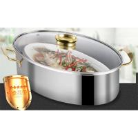 ราคา หม้อนึ่งปลา ทรงรี อเนกประสงค์ แถมจานและอุปกรณ์ ใหญ่จุใจ สามารถนึ่งปลาได้ทั้งตัว หม้อนึ่ง ซึ้ง ลังถึง นึ่งปลา (12116897197)