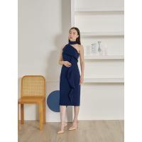 ราคา Pre order2wk SAMANTRA vent dress navy เดรสคอโชคเกอร์ปาดไหล่สีน้ำเงิน (3494342405)