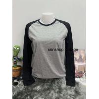 ราคา ทู้โทนเสื้อสีพื้นทูโทนแขนยาว เสื้อสีพื้นทูโทนแขนยาวสไตล์วินเทจ (12642680122)