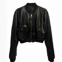 ราคา Zaraซีอิ๊วขาวอเมริกาแบบย้อนยุคสั้นสำหรับผู้หญิงมอเตอร์ไซค์หนังเทียมเสื้อสีดำสั้น4341731800เสื้อแจ็คเก็ต (20152666812)