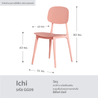 ราคา URBAN เก้าอี้นั่ง เก้าอี้คาเฟ่ รุ่น Ichi เก้าอี้พลาสติก PP แข็งแรง สไตล์โมเดิร์น แต่งร้านสวย (16728510836)