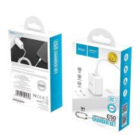 ราคา Hoco ที่ชาร์จ พร้อมสาย รุ่น C50 C89 มี 2 ช่องชาร์จไฟ 2 1A พร้อมสาย iPhone Android TypeC (9432492815)