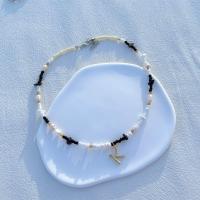ราคา สร้อยคอจี้ตัวอักษร 18K สีดำ (19452562397)