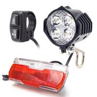 ราคา Electric Bike Front and Ebike Rear Light Set Input 36V 48V 60V Built in Speaker E Bike Headlight and Tail Light (15159496320)