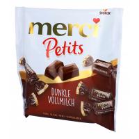 ราคา Merci Petits Chocolate Dunkle Vollmilch ช็อกโกแลตนำเข้าจากเยอรมัน 125 กรัม BBF 01 07 24 (21230320991)