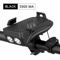 ราคา 5 IN 1 Led Bicycle Light Front USB Rechargeable Solar Horn Phone Holder bicycle Lamp 4000mAh Flashlight for Bike Light Lantern (20682344612)