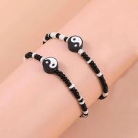 ราคา สร้อยข้อเท้า สร้อยข้อเท้าลูกปัด โทนดำ หยินหยาง กำไลข้อเท้า anklet (16271022170)