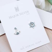 ราคา สมอเรือคู่พวงมพวงมาลัยเรือ 9 มิล ใส่พลอย ต่างหูเงินแท้ 92 5 Swarovski ต่างหูน่ารักๆ แฟชั่น สไตล์เกาหลี ต่างหูเงินแท้ 100 Major Silver C Anch 9 บริการเก็บเงินปลายทาง (16006726660)