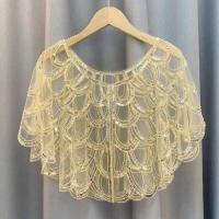 ราคา ผ้าคลุมไหล่ปักเลื่อมสำหรับผู้หญิงผ้าคลุมไหล่ปักเลื่อมสำหรับชุดราตรีหรูหราแนววินเทจเสื้อลูกไม้สุภาพสตรีตาข่ายงานปาร์ตี้ (20688903365)