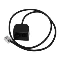 ราคา RJ9 4P4C Male To Dual Female Ports Connector Telephone Adapter Cable Wire Telephone extension Cord (17391308050)