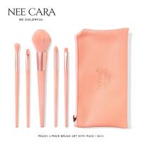 ราคา NEE CARA Peach 5 Piece Brush Set N615 นีคาร่า ชุดแปรงแต่งหน้า เซ็ตแปรงแต่งหน้า ลูกพีช 5 ชิ้น พร้อมกระเป๋า (20316704180)