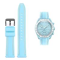 ราคา 2023 Original Gelang jam tangan silikon 20mm untuk Omega x Swatch joint MoonSwatch menyelam tahan air tali karet aksesori jam tangan untuk pria wanita (20142941676)