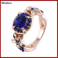 ราคา Bluelans แหวนเครื่องประดับหมั้นงานแต่งงานพลอยเทียมทับทิมไพลินย้อนยุคเทียมสำหรับผู้หญิง (19047849930)