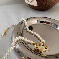 ราคา Vivienne Westwood สร้อยคอมุกสไตล์เดียวกันของแสงหรูหรา Ins สภาพภูมิอากาศจี้ดาวเคราะห์โซ่ไหปลาร้า (17644557447)