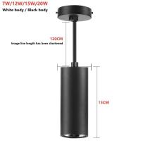ราคา Led long tube hanging spot light 7W 12W 15W 20W COB ceiling lamp mounted 15 40CM downlight hanging bar chandeliers AC85 265V (8616562910)