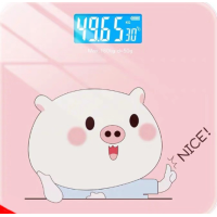 ราคา ใหม่ เครื่องชั่งน้ำหนักสีชมพู รูปการ์ตูนน้องหมู เครื่องชั่งน้ำหนักดิจิตอล สาวสีชมพูหัวใจหมูหมู (16857654052)