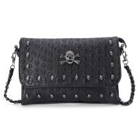 ราคา กระเป๋าถือผู้หญิง Rivet หัวกะโหลกโกธิคกระเป๋าสายโซ่แมสเซนเจอร์กระเป๋าสะพายข้าง (11195007139)
