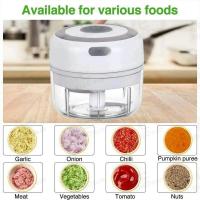 ราคา Mini Electric Chopper 100ML Cordless Meat Grinder Portable Food Blender Kitchen with Vegetable Blade for Baby Garlic White (19137775430)
