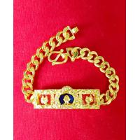 ราคา เลสข้อมือยกซุ้ม เลสหลวงพ่อรวย ปาสาทิโก วัดตะโก จังหวัดอยุธยา รุ่นไตรมาส 59 รวย รวย รวย ขนาด 2 บาท ยาว 17 เซนติเมตร ชุบทอง ลงยาสีแดง (18831268952)