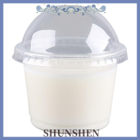 ราคา SHUNSHEN ถ้วยชามของหวานพลาสติกใสสำหรับใส่ถ้วยสลัดแบบใช้แล้วทิ้งขนาด250มล 20ชิ้นถ้วยใส่ขนมหวานไอศครีมพร้อมฝาแก้วพลาสติก (19982984377)