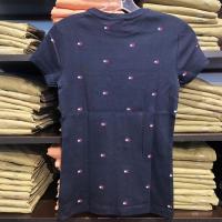 ราคา Tommy Hilfiger womens short sleeved T shirt womens full logo casual round neck pure cotton slim fit top (20378992889)