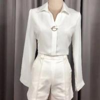 ราคา เสื้อเชิ้ตลำลองผู้หญิงเเขนยาว ผ้าใส่สบาย ไม่ร้อน (20468893374)