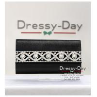 ราคา กระเป๋าออกงาน คลัชออกงาน ถือไปงานแต่งกลางคืน กลางวัน เช้า สวย หรู ไฮโซ TE101 BLK ดำ (7477088030)