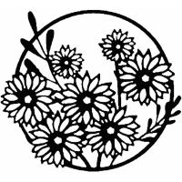 ราคา Flower Metal Wall Art Metal Wall Sculpture Round Flower Silhouette Wall DecorWrought Iron Crafts Metal Ornaments Sign Pretty Artwork Wall Stickers Metal Art Home Office Decor (20914258182)