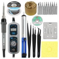ราคา YIHUA 908D 60W LED Digital Regulation Soldering Iron Solder Station Adjustable Pocket Iron Rework Repair Tools 10pcs Iron Tip (10963557195)
