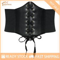 ราคา MIH COD เข็มขัดรัดเอวผู้หญิง เข็มขัดหนัง PU แบบกว้างเข็มขัดกระชับสัดส่วนเข็มขัดรัดเอวยางยืดปรับได้ (20464313139)