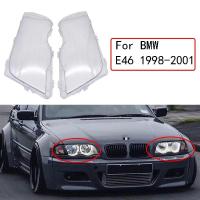 ราคา 1คู่ฝาครอบไฟหน้ารถโคมไฟกันน้ำเปลือกสดใส E46ปกสำหรับ BMW 3ชุด4ประตู1998 2001โคมไฟฝาปิดเลนส์ใส (20978723500)